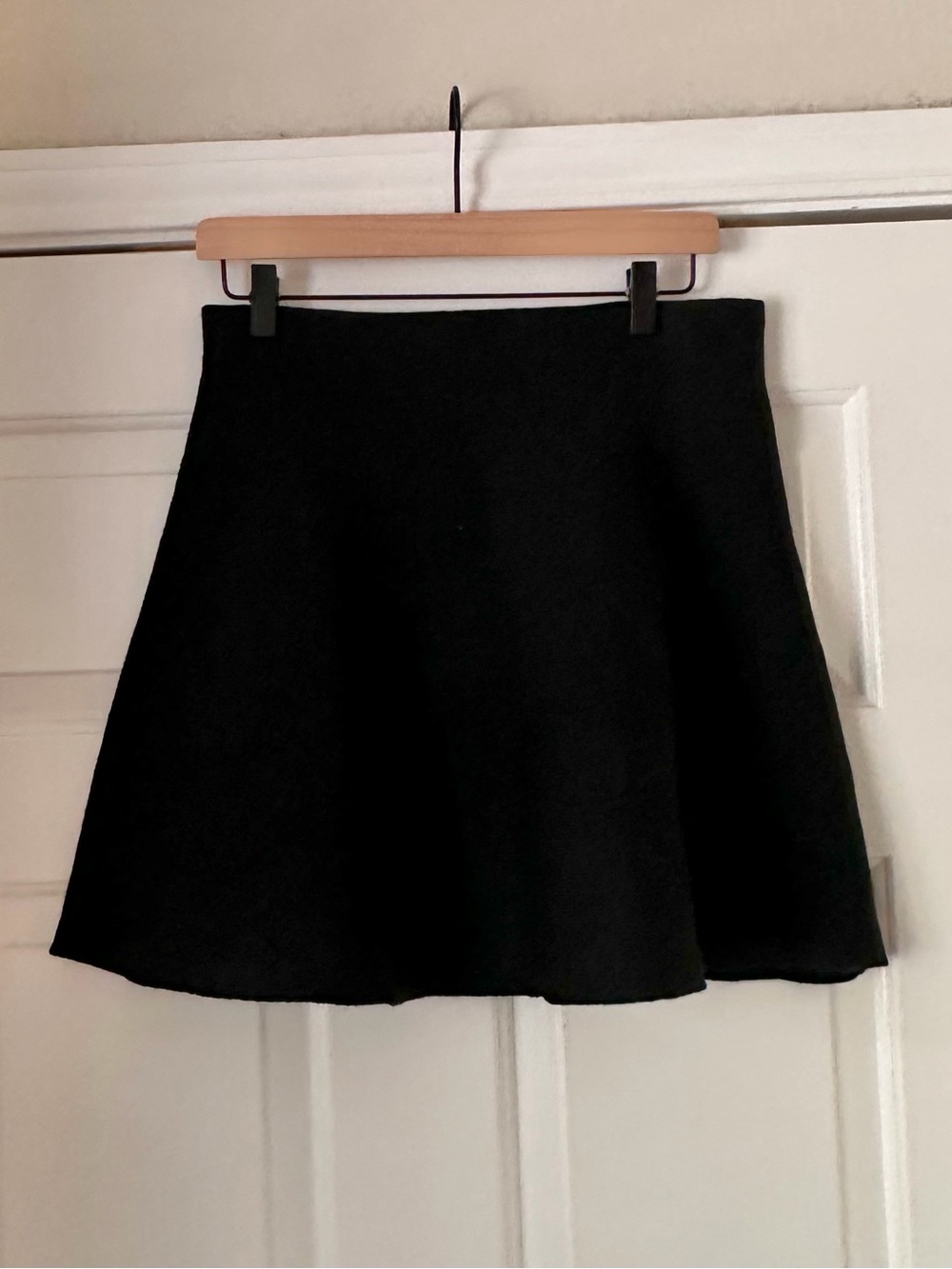Mustard Seed Black Knit Fit & Flare Skirt